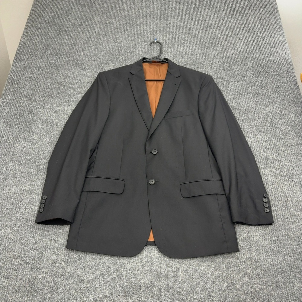 Jos A Bank Joseph Blazer Mens 40R Black Slim Fit Double Vent Two Button Business
